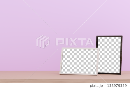 3D材質_相框_紫色背景 138979339