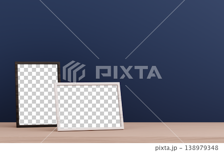 3D材質_相框_海軍藍背景 3D材質_相框_海軍藍背景 138979348