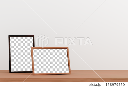 3D material_Photo frame_White background 138979350
