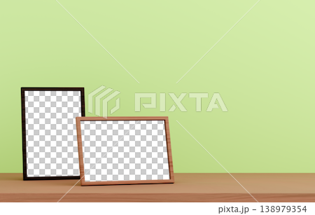 3D材質_相框_綠色背景 3D材質_相框_綠色背景 138979354