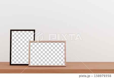 3D material_Photo frame_White background 138979358