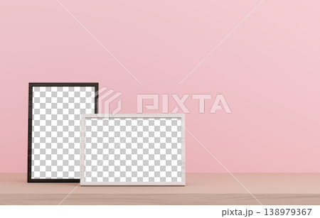 3D材質_相框_粉紅色背景 138979367