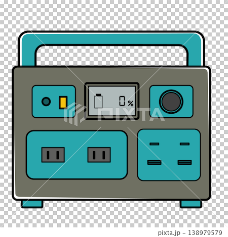 便攜式電源 - 0% 顯示 便攜式電源 - 0% 顯示 138979579