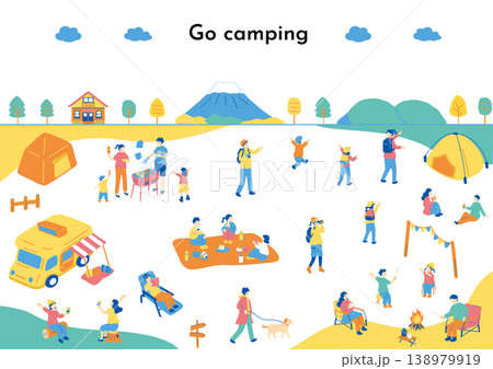 アウトドアを楽しむ人たち 138979919