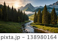 Majestic Mountain River 138980164