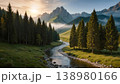 Majestic Mountain River 138980166