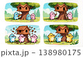 Cute Bears Building a Treehouse 138980175