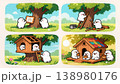 Cute Bears Building a Treehouse 138980176