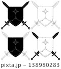 Lines of shield and swords in BW 138980283