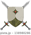 Medieval shield and crossed swords 138980286