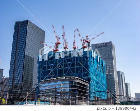 日本一高いビルとなる Torch Tower の建設現場（2026年4月撮影） 138980442