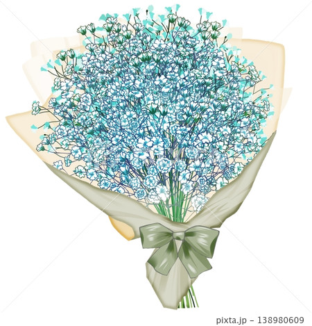 カスミソウの花束 138980609