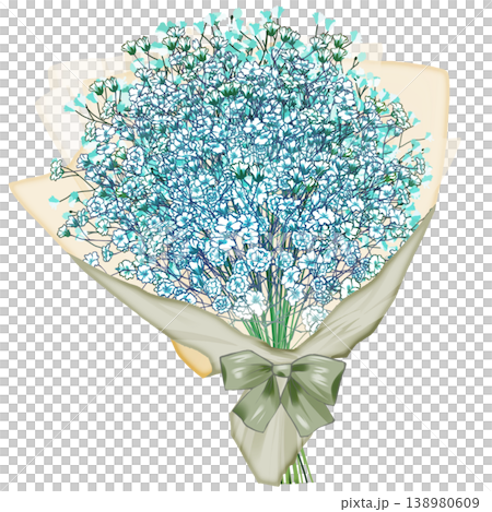 カスミソウの花束 138980609