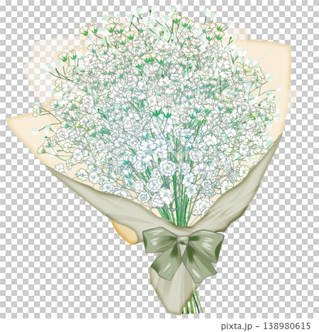 カスミソウの花束 138980615