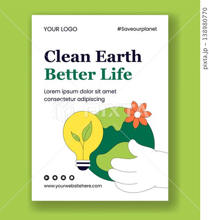 Vertical Poster Social Media Flat Cartoon Hand Drawn World Environment Day Background Vertical Poster Social Media Flat Cartoon Hand Drawn World Environment Day Background 138980770