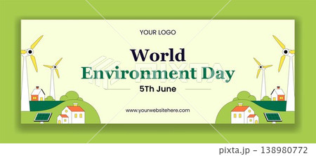 Social Media Cover Flat Cartoon Hand Drawn Background World Environment Day Social Media Cover Flat Cartoon Hand Drawn Background World Environment Day 138980772