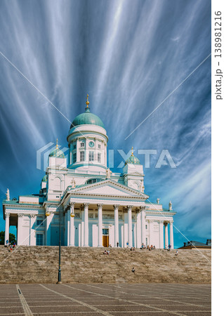 Vertical view of Helsinki Cathedral and Senate Square Vertical view of Helsinki Cathedral and Senate Square 138981216