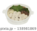 肉団子とキノコなど野菜と煮込む鍋 138981869