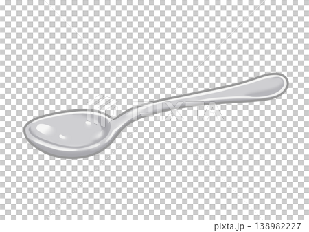 Simple silver spoon illustration material Simple silver spoon illustration material 138982227