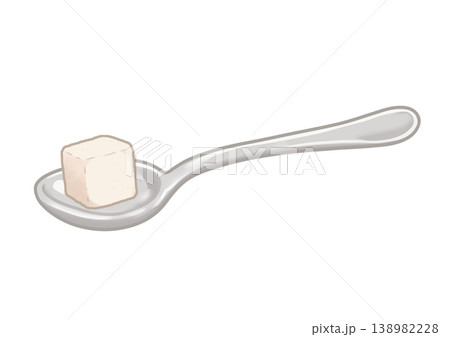 角砂糖とスプーンのイラスト素材 角砂糖とスプーンのイラスト素材 138982228