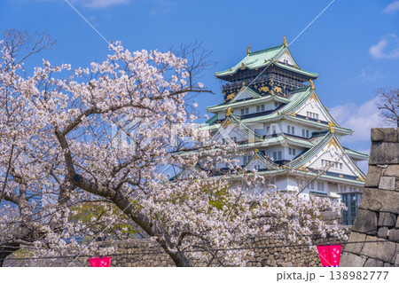 大阪城天守閣 満開の桜 大阪城天守閣 満開の桜 138982777