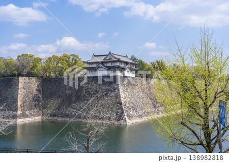 西外堀から見る乾櫓 桜の季節 西外堀から見る乾櫓 桜の季節 138982818