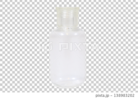 Isolated empty plastic bottle with transparent background for product packaging. Isolated empty plastic bottle with transparent background for product packaging. 138983202