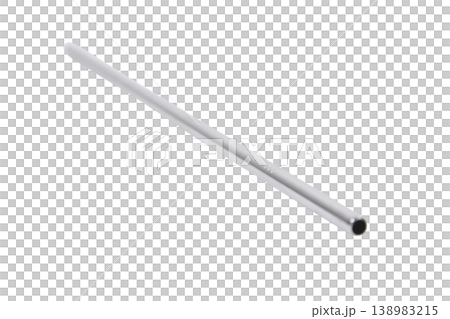 Reusable metal straw on transparent background for eco friendly lifestyle. Reusable metal straw on transparent background for eco friendly lifestyle. 138983215