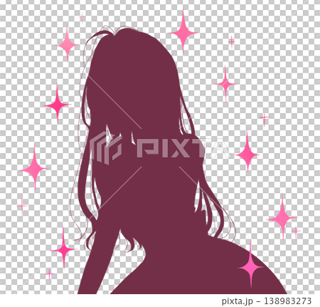 性感女人的輪廓,閃閃發光 性感女人的輪廓,閃閃發光 138983273