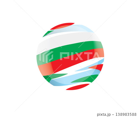 The Bulgarian flag in an abstract sphere 138983588