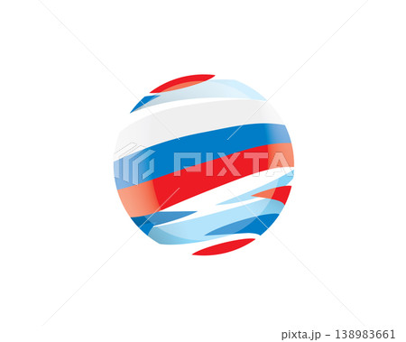 The Russian flag in an abstract sphere The Russian flag in an abstract sphere 138983661