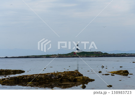 青森県大間崎 弁天島と灯台 本州最北端の海岸風景 138983723