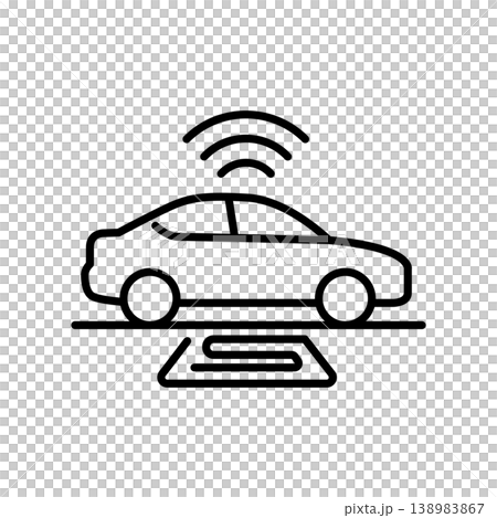 EV Wireless Induction Charging Icon EV Wireless Induction Charging Icon 138983867