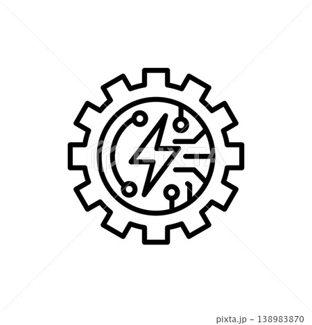 Advanced EV Powertrain Intelligence Icon Advanced EV Powertrain Intelligence Icon 138983870