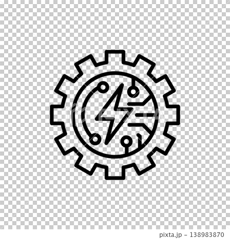 Advanced EV Powertrain Intelligence Icon Advanced EV Powertrain Intelligence Icon 138983870