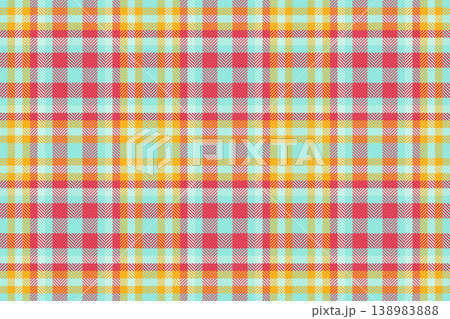 Rug textile fabric background, patterned texture tartan pattern. Underwear vector plaid seamless check in teal and red colors. Rug textile fabric background, patterned texture tartan pattern. Underwear vector plaid seamless check in teal and red colors. 138983888