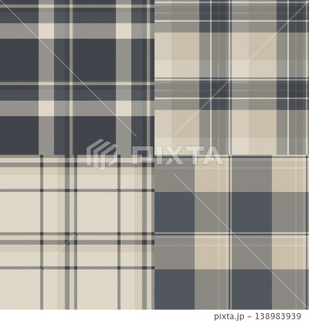 Decorative plaid collection for holiday stockings. Vector patterns ensure crisp, high-quality prints. Decorative plaid collection for holiday stockings. Vector patterns ensure crisp, high-quality prints. 138983939