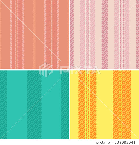 Striped bundle created for stylish wallpapers and trendy backgrounds. Vector patterns suit desktops, mobiles, tablets, websites, and digital projects. 138983941