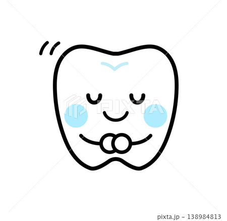 お辞儀をする歯のキャラクターのイラスト お辞儀をする歯のキャラクターのイラスト 138984813