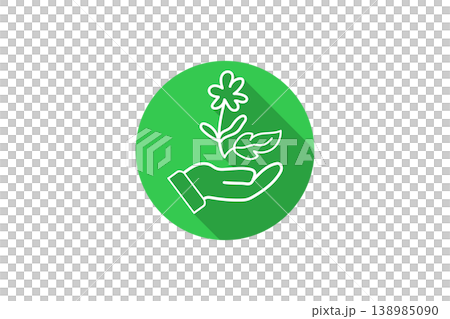 Hand Holding Flower Icon Green Eco Growth Symbol For Sustainability And Nature Care Hand Holding Flower Icon Green Eco Growth Symbol For Sustainability And Nature Care 138985090