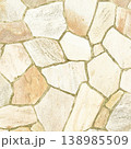 薄黄色の乱張りした乱形の敷石の表面の正方形の背景画像 138985509