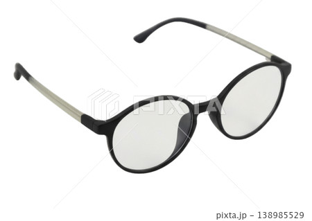 lack round eyeglasses with transparent background for fashion design. lack round eyeglasses with transparent background for fashion design. 138985529