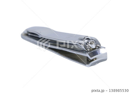 Stainless steel nail clipper isolated on transparent background. Stainless steel nail clipper isolated on transparent background. 138985530