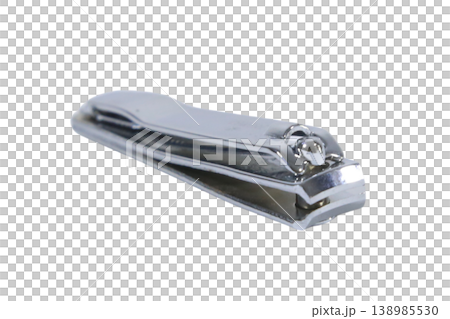 Stainless steel nail clipper isolated on transparent background. Stainless steel nail clipper isolated on transparent background. 138985530