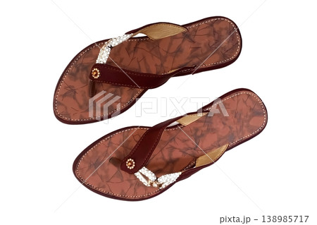 Women's sandals isolated on white background 138985717