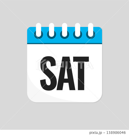 Vector template icon page calendar - day Saturday Vector template icon page calendar - day Saturday 138986046