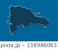 Outline map Dominican Republic line border country 138986063