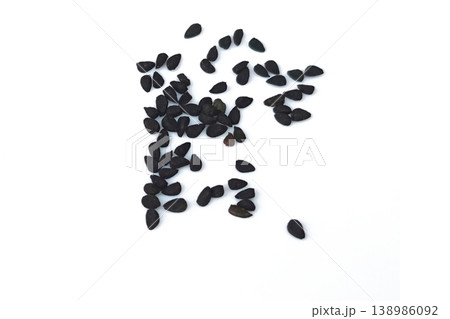 Black cumin seeds pile isolated on white background 138986092