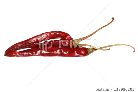 Dry red pepper isolated on white background Dry red pepper isolated on white background 138986203