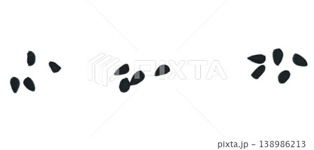 Black cumin seeds pile isolated on white background Black cumin seeds pile isolated on white background 138986213